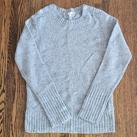 J. Crew Lambs Wool Gray Crew Neck Sweater Women's Size XS J. Crew - Picture 6 of 12